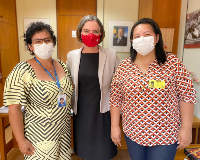 Elisângela Araújo, Gleisi Hoffmann e Josana Lima