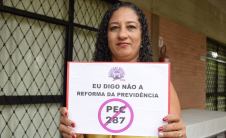 Coordenadora de Políticas Sociais da CONTRAF BRASIL Eliana Lima contra a PEC 287